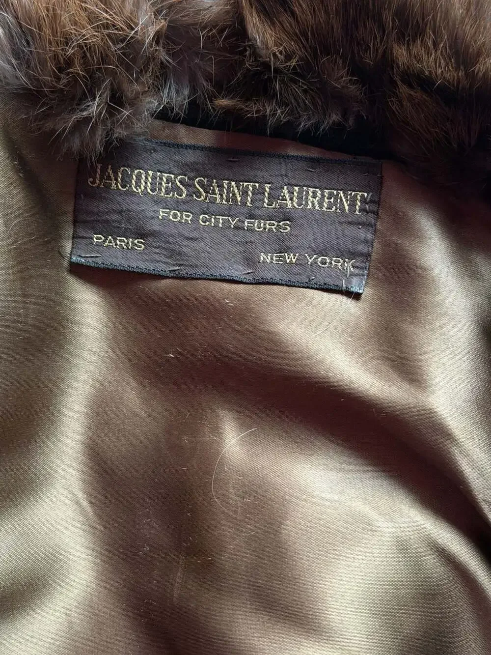 Vintage Jacques Saint Laurent for City Furs Brown Real Fur Jacket - Picture 2 of 7